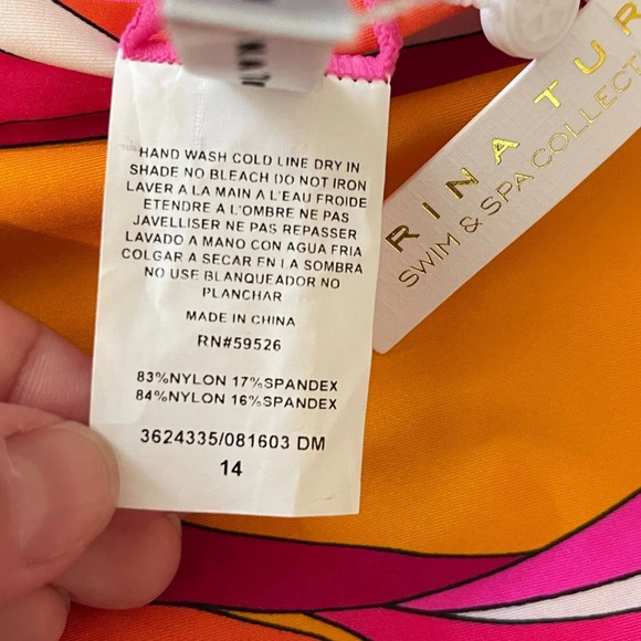 NWT! Women’s TRINA TURK Vivid Vista Printed Shirred high waist bikini bottoms 14 - Picture 6 of 6